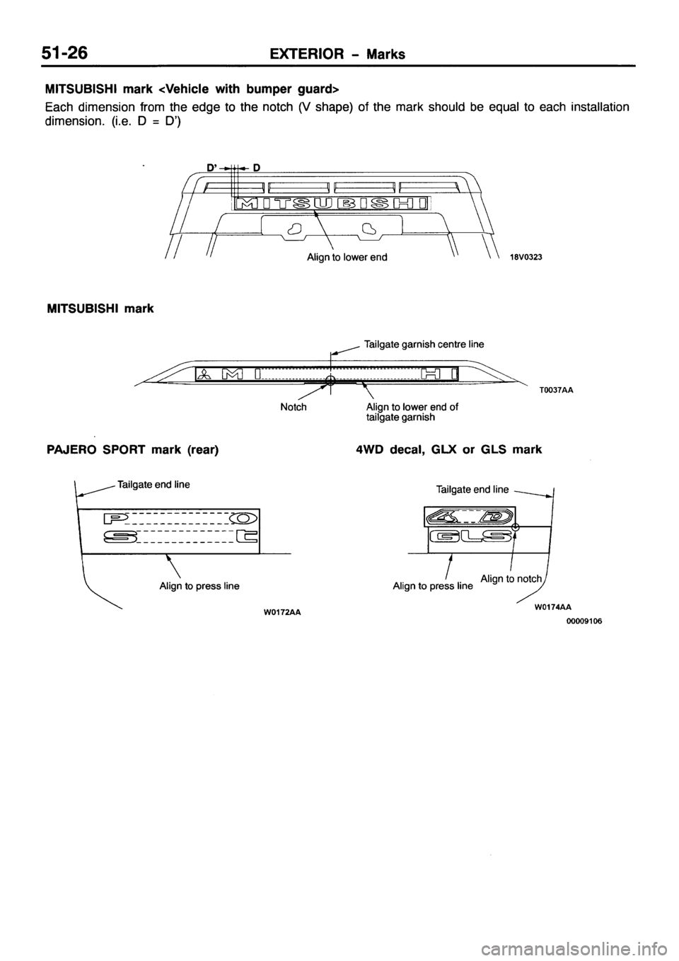 MITSUBISHI PAJERO SPORT 1999  Workshop Manual 
