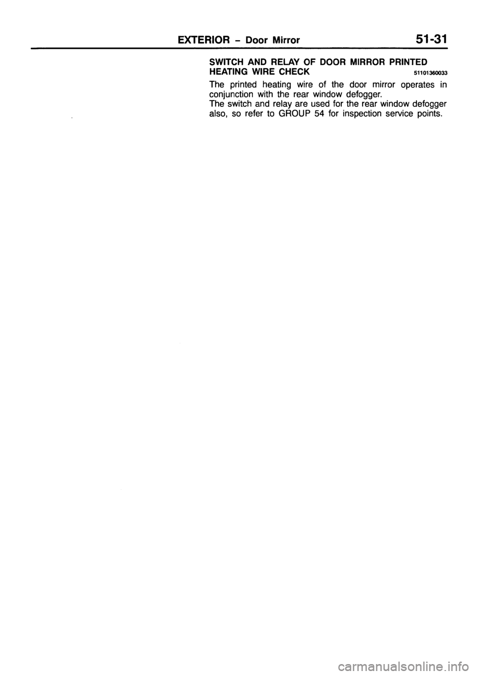 MITSUBISHI PAJERO SPORT 1999  Workshop Manual 