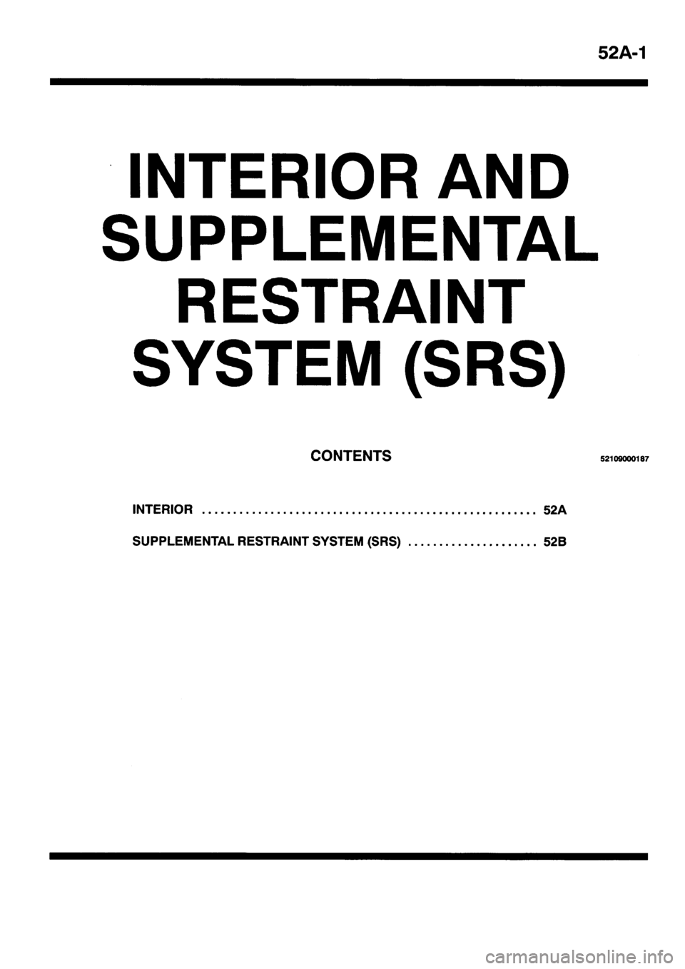 MITSUBISHI PAJERO SPORT 1999  Workshop Manual 
