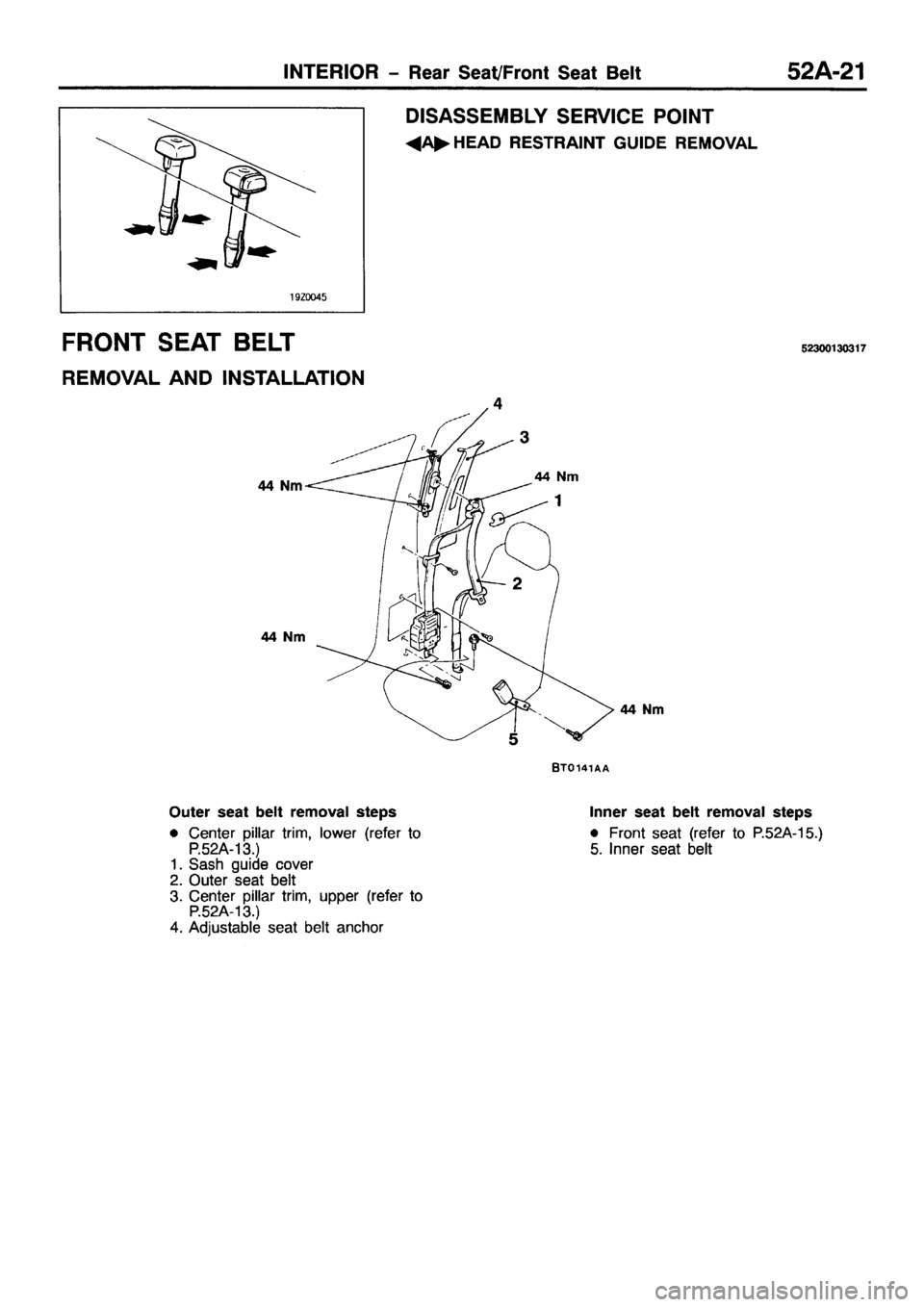 MITSUBISHI PAJERO SPORT 1999 Workshop Manual MITSUBISHI PAJERO SPORT 1999 Workshop Manual