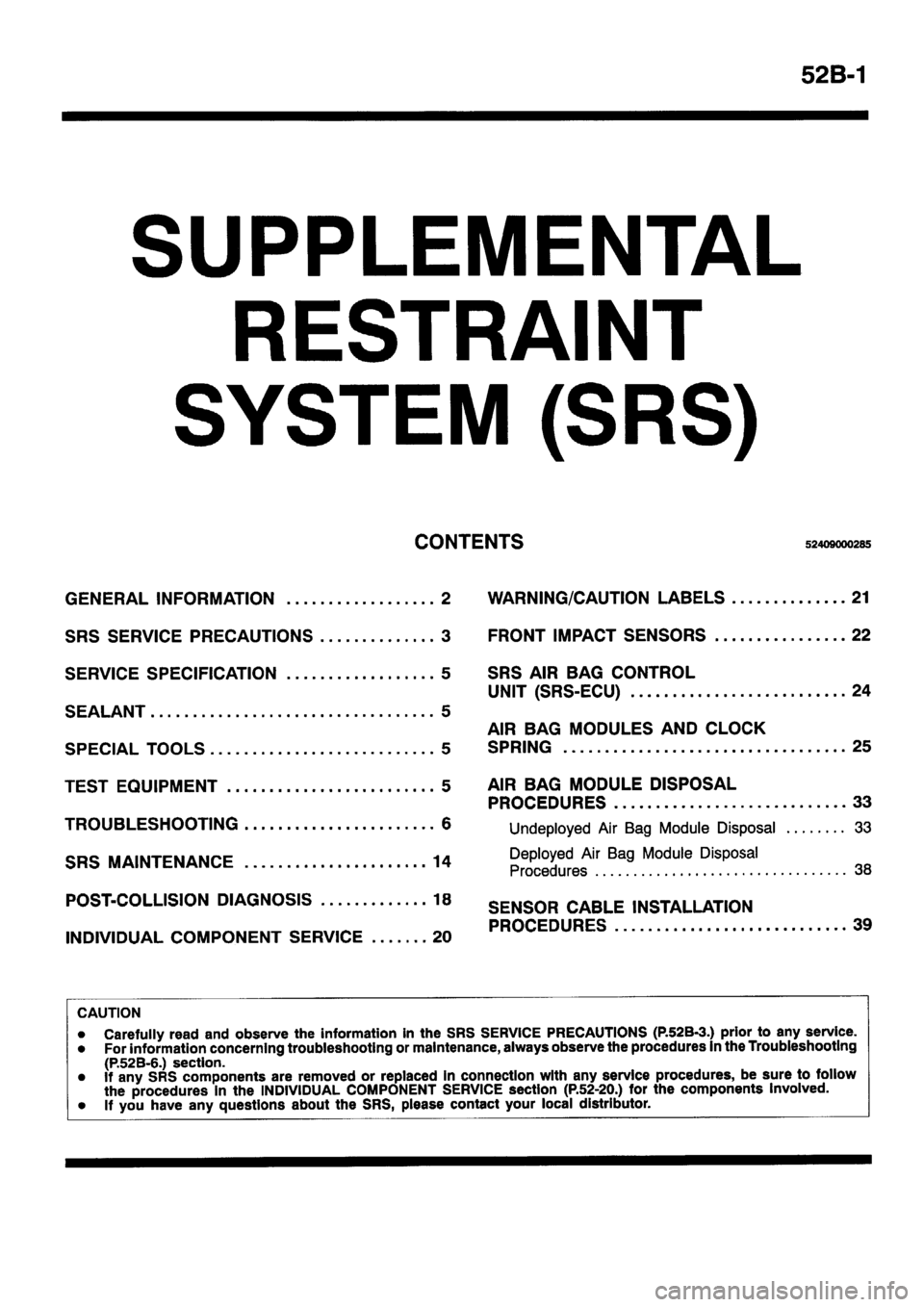 MITSUBISHI PAJERO SPORT 1999 Workshop Manual MITSUBISHI PAJERO SPORT 1999 Workshop Manual
