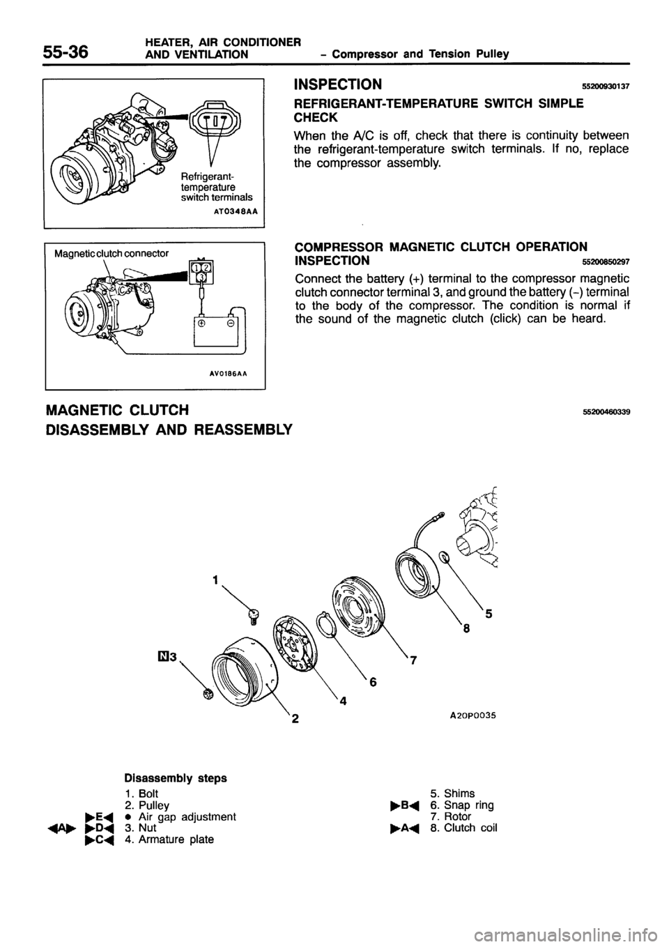 MITSUBISHI PAJERO SPORT 1999  Workshop Manual 