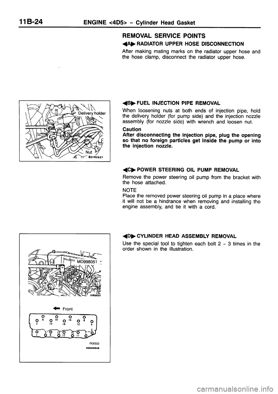MITSUBISHI PAJERO SPORT 1999 Owners Manual 