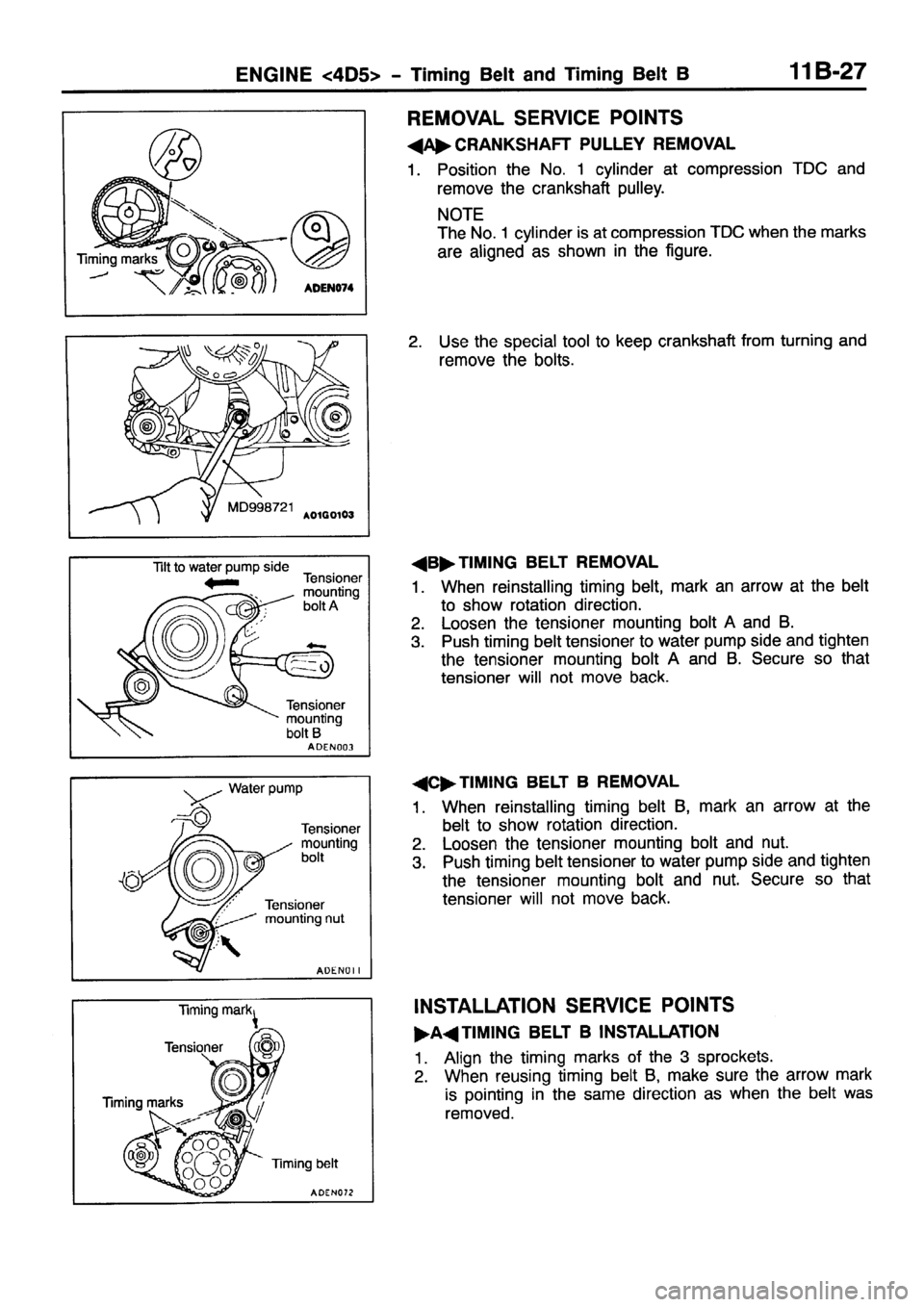 MITSUBISHI PAJERO SPORT 1999 Owners Manual 