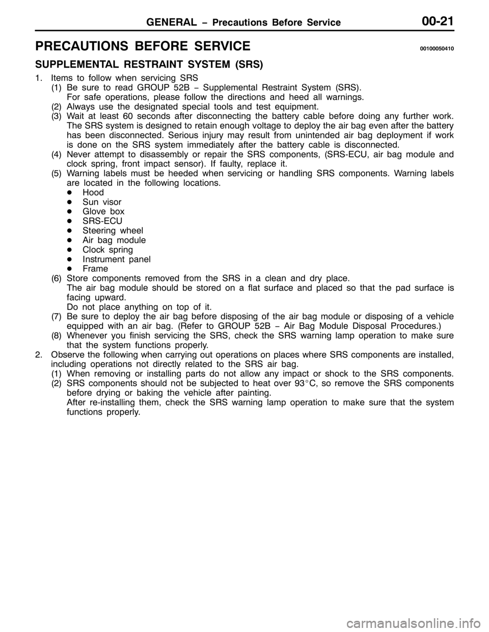 MITSUBISHI PAJERO SPORT 1998 Owners Manual *(1(5$/ ï3UHFDXWLRQV %HIRUH 6HUYLFH33054
35(&$87,216 %()25( 6(59,&(33433383743
6833/(0(17$/ 5(675$,17 6<67(0+656,
41,WHPV WR IROORZ ZKHQ VHUYLFLQJ 656
+4,%H VXUH WR UHDG *528385% ï 6XSSOHPHQWDO 5HVW MITSUBISHI PAJERO SPORT 1998 Owners Manual *(1(5$/ ï3UHFDXWLRQV %HIRUH 6HUYLFH33054
35(&$87,216 %()25( 6(59,&(33433383743
6833/(0(17$/ 5(675$,17 6<67(0+656,
41,WHPV WR IROORZ ZKHQ VHUYLFLQJ 656
+4,%H VXUH WR UHDG *528385% ï 6XSSOHPHQWDO 5HVW