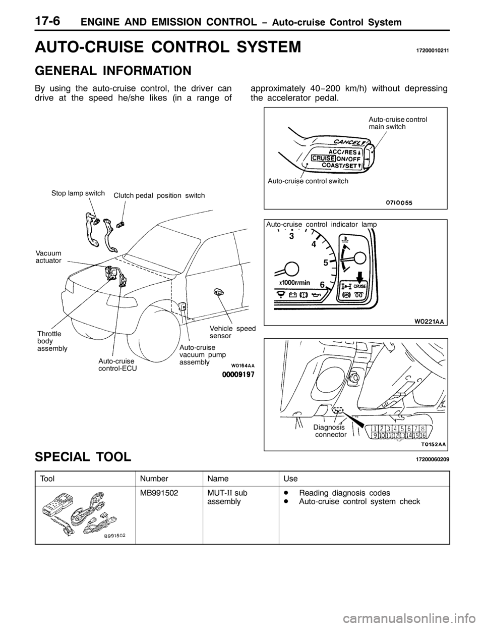 MITSUBISHI PAJERO SPORT 1998 Workshop Manual (1*,1( $1 (0,66,21 &21752/ ï$XWR0FUXLVH &RQWURO 6\VWHP4:09
$8720&58,6( &21752/ 6<67(04:533343544
*(1(5$/ ,1)250$7,21
%\ XVLQJ WKH DXWR0FUXLVH FRQWURO/WKH GULYHU FDQ
GULYH DW WKH VSHHG KH2VKH OLNHV+L MITSUBISHI PAJERO SPORT 1998 Workshop Manual (1*,1( $1 (0,66,21 &21752/ ï$XWR0FUXLVH &RQWURO 6\VWHP4:09
$8720&58,6( &21752/ 6<67(04:533343544
*(1(5$/ ,1)250$7,21
%\ XVLQJ WKH DXWR0FUXLVH FRQWURO/WKH GULYHU FDQ
GULYH DW WKH VSHHG KH2VKH OLNHV+L