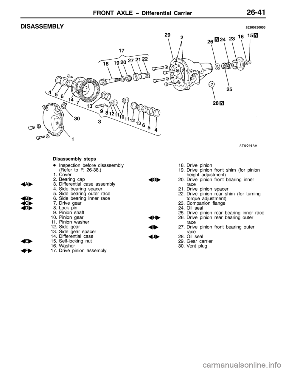 MITSUBISHI PAJERO SPORT 1998 Workshop Manual )5217 $;/( ïLIIHUHQWLDO &DUULHU59074
,6$66(0%/<59533563386
45
7
8
9
:
; <
43 44 45
46
47
48
49
4:
4;4<53545556
57
59
58 5:
5; 5<
63
45
46
7 8 9
446
LVDVVHPEO\ VWHSV
-,QVSHFWLRQ EHIRUH GLVDVVHPEO\
MITSUBISHI PAJERO SPORT 1998 Workshop Manual )5217 $;/( ïLIIHUHQWLDO &DUULHU59074
,6$66(0%/<59533563386
45
7
8
9
:
; <
43 44 45
46
47
48
49
4:
4;4<53545556
57
59
58 5:
5; 5<
63
45
46
7 8 9
446
LVDVVHPEO\ VWHSV
-,QVSHFWLRQ EHIRUH GLVDVVHPEO\