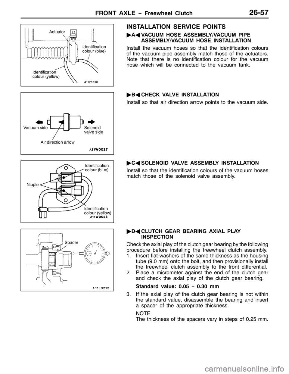 MITSUBISHI PAJERO SPORT 1998 Workshop Manual )5217 $;/( ï)UHHZKHHO &OXWFK5908:
,167$//$7,21 6(59,&( 32,176
ò
$*
9$&880 +26( $66(0%/<29$&880 3,3(
$66(0%/<29$&880 +26( ,167$//$7,21
,QVWDOO WKH YDFXXP KRVHV VR WKDW WKH LGHQWLILFDWLRQ FRORXUV
RI W MITSUBISHI PAJERO SPORT 1998 Workshop Manual )5217 $;/( ï)UHHZKHHO &OXWFK5908:
,167$//$7,21 6(59,&( 32,176
ò
$*
9$&880 +26( $66(0%/<29$&880 3,3(
$66(0%/<29$&880 +26( ,167$//$7,21
,QVWDOO WKH YDFXXP KRVHV VR WKDW WKH LGHQWLILFDWLRQ FRORXUV
RI W