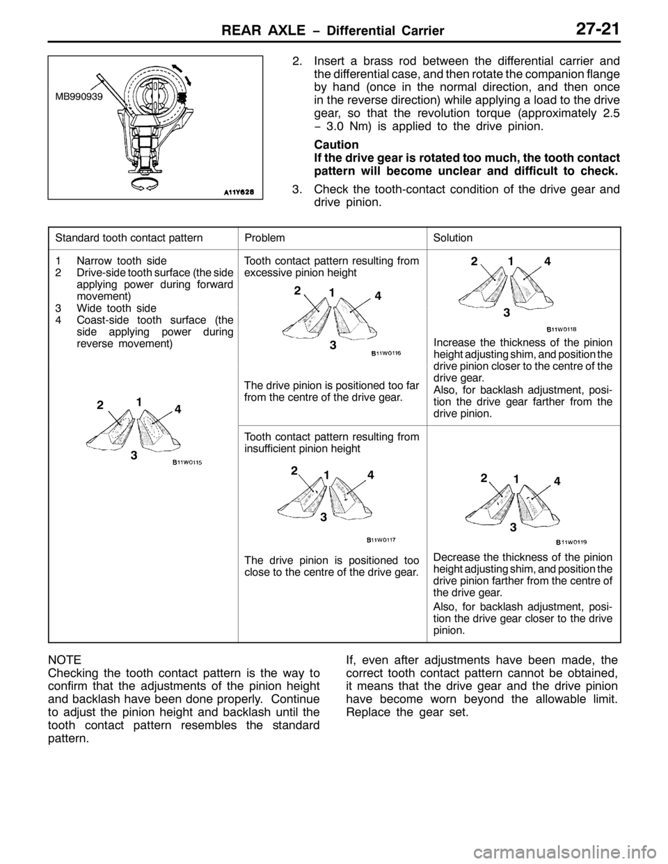 MITSUBISHI PAJERO SPORT 1998 Workshop Manual 5($5 $;/( ïLIIHUHQWLDO &DUULHU5:054
51,QVHUW D EUDVV URG EHWZHHQ WKH GLIIHUHQWLDO FDUULHU DQG
WKH GLIIHUHQWLDO FDVH/DQG WKHQ URWDWH WKH FRPSDQLRQ IODQJH
E\ KDQG+RQFH LQ WKH QRUPDO GLUHFWLRQ/DQG WKHQ MITSUBISHI PAJERO SPORT 1998 Workshop Manual 5($5 $;/( ïLIIHUHQWLDO &DUULHU5:054
51,QVHUW D EUDVV URG EHWZHHQ WKH GLIIHUHQWLDO FDUULHU DQG
WKH GLIIHUHQWLDO FDVH/DQG WKHQ URWDWH WKH FRPSDQLRQ IODQJH
E\ KDQG+RQFH LQ WKH QRUPDO GLUHFWLRQ/DQG WKHQ