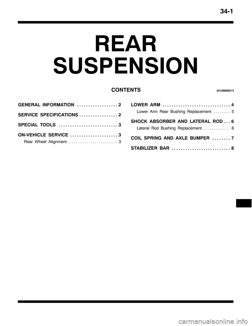 MITSUBISHI PAJERO SPORT 1998 Workshop Manual 6704
5($5
6863(16,21
&217(1766743<333546
*(1(5$/ ,1)250$7,215 111111111111111111
6(59,&( 63(&,),&$7,2165 11111111111111111
63(&,$/ 722/66 11111111111111111111111111
2109(+,&/( 6(59,&(6 111111111111111 MITSUBISHI PAJERO SPORT 1998 Workshop Manual 6704
5($5
6863(16,21
&217(1766743<333546
*(1(5$/ ,1)250$7,215 111111111111111111
6(59,&( 63(&,),&$7,2165 11111111111111111
63(&,$/ 722/66 11111111111111111111111111
2109(+,&/( 6(59,&(6 111111111111111