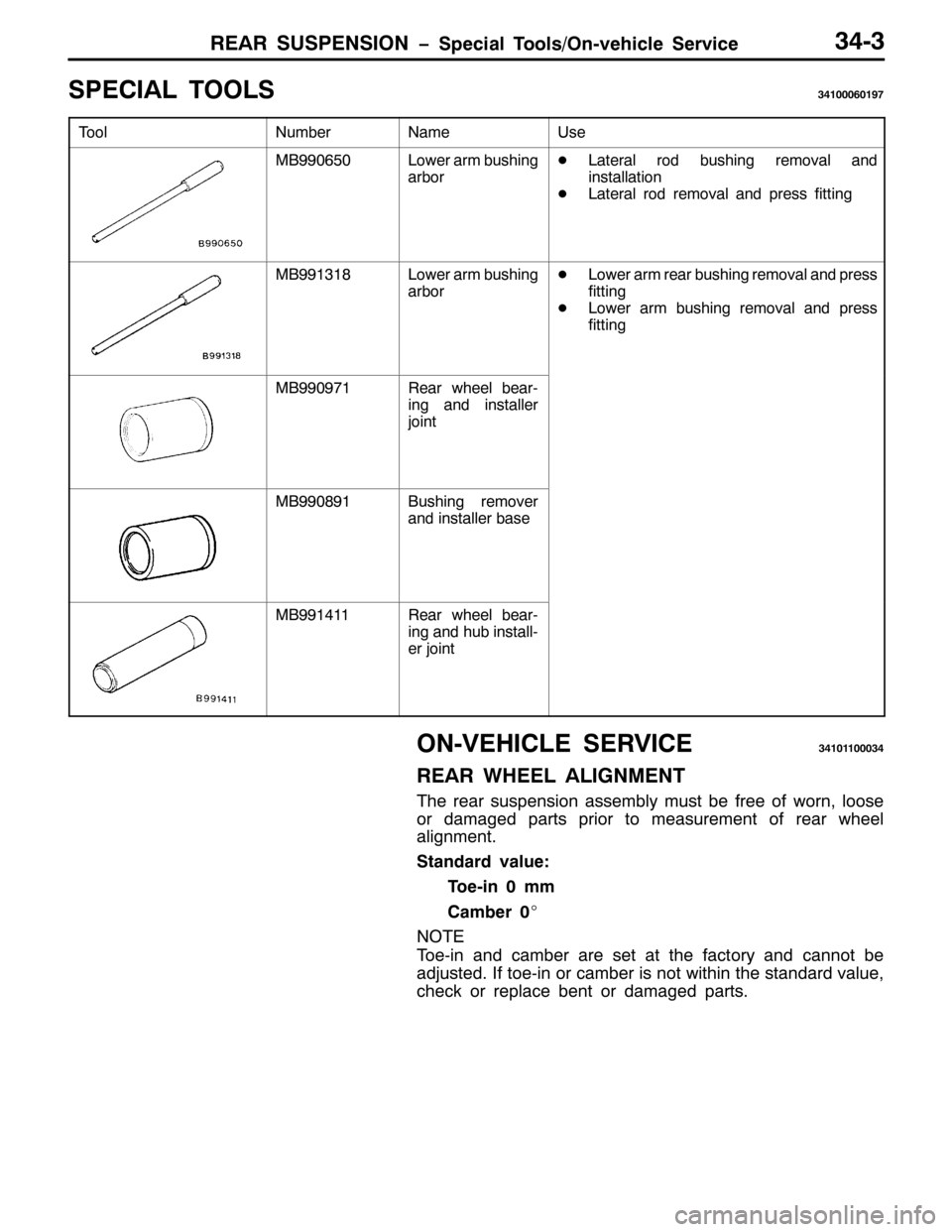 MITSUBISHI PAJERO SPORT 1998 Workshop Manual 5($5 6863(16,21 ï6SHFLDO 7RROV22Q0YHKLFOH 6HUYLFH6706
63(&,$/ 722/6674333934<:
7RRO1XPEHU1DPH8VH
0%<<3983/RZHU DUP EXVKLQJ
DUERU-/DWHUDO URG EXVKLQJ UHPRYDO DQG
LQVWDOODWLRQ
-/DWHUDO URG UHPRYDO DQG MITSUBISHI PAJERO SPORT 1998 Workshop Manual 5($5 6863(16,21 ï6SHFLDO 7RROV22Q0YHKLFOH 6HUYLFH6706
63(&,$/ 722/6674333934<:
7RRO1XPEHU1DPH8VH
0%<<3983/RZHU DUP EXVKLQJ
DUERU-/DWHUDO URG EXVKLQJ UHPRYDO DQG
LQVWDOODWLRQ
-/DWHUDO URG UHPRYDO DQG