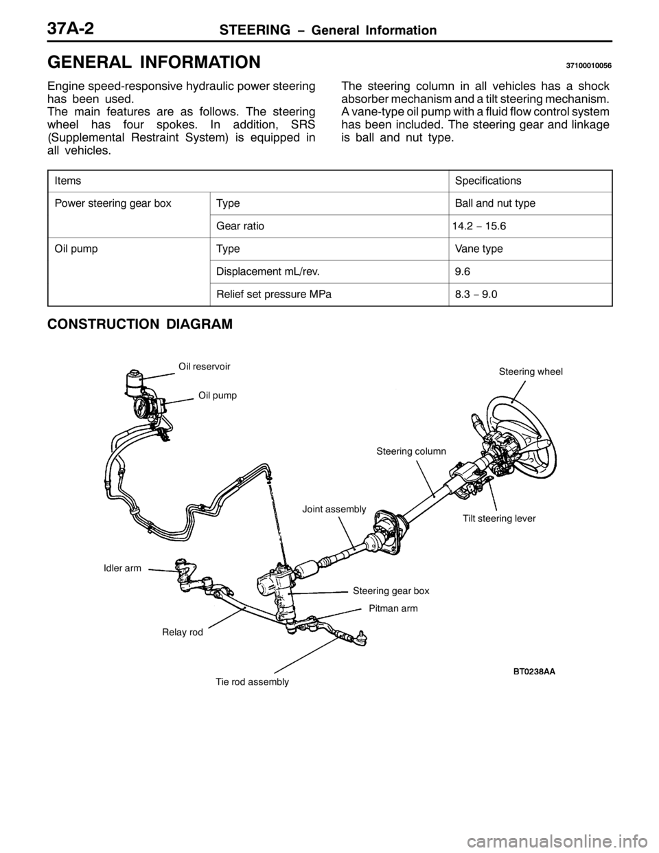 MITSUBISHI PAJERO SPORT 1998 Workshop Manual 67((5,1* ï*HQHUDO ,QIRUPDWLRQ6:$05
*(1(5$/ ,1)250$7,216:433343389
(QJLQH VSHHG0UHVSRQVLYH K\GUDXOLF SRZHU VWHHULQJ
KDV EHHQ XVHG1
7KH PDLQ IHDWXUHV DUH DV IROORZV17KH VWHHULQJ
ZKHHO KDV IRXU VSRNHV1, MITSUBISHI PAJERO SPORT 1998 Workshop Manual 67((5,1* ï*HQHUDO ,QIRUPDWLRQ6:$05
*(1(5$/ ,1)250$7,216:433343389
(QJLQH VSHHG0UHVSRQVLYH K\GUDXOLF SRZHU VWHHULQJ
KDV EHHQ XVHG1
7KH PDLQ IHDWXUHV DUH DV IROORZV17KH VWHHULQJ
ZKHHO KDV IRXU VSRNHV1,