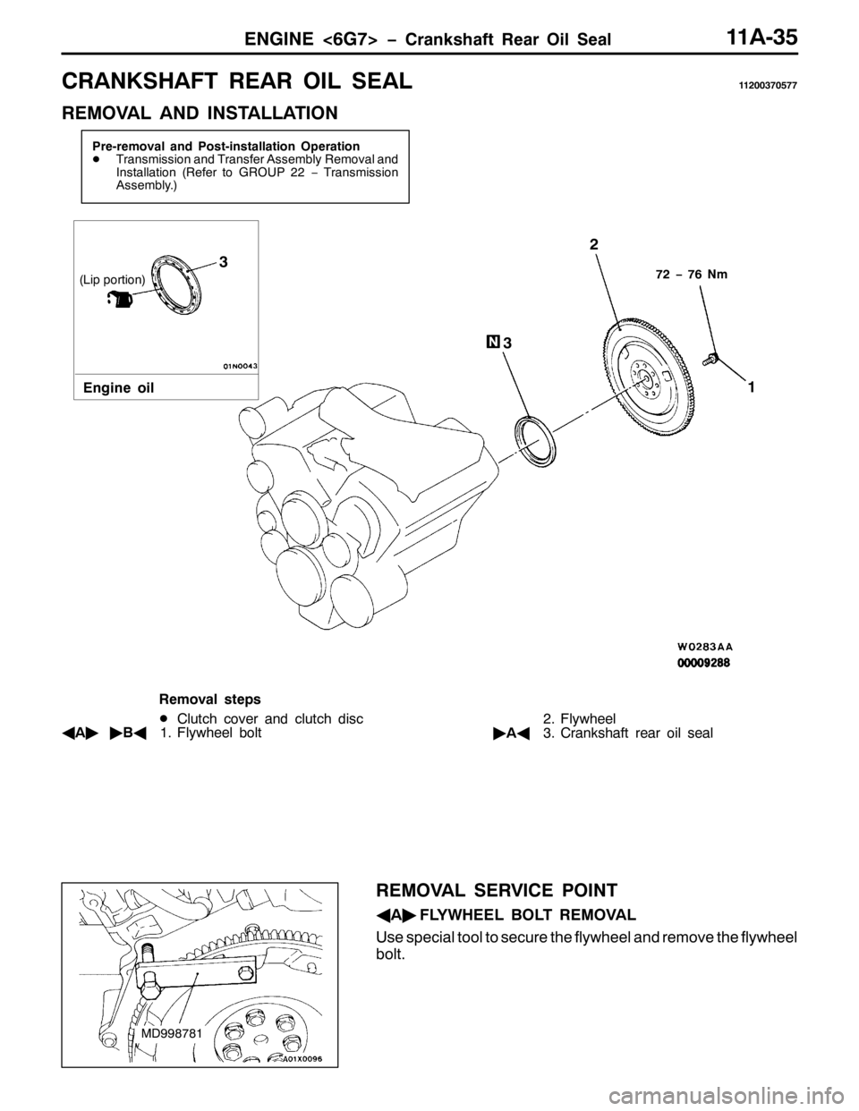 MITSUBISHI PAJERO SPORT 1998 Repair Manual (1*,1(?9*:!ï&UDQNVKDIW 5HDU 2LO 6HDO44$068
&5$1.6+$)7 5($5 2,/ 6($/445336:38::
5(029$/ $1 ,167$//$7,21
3UH0UHPRYDO DQG 3RVW0LQVWDOODWLRQ 2SHUDWLRQ
-7UDQVPLVVLRQ DQG 7UDQVIHU $VVHPEO\ 5HPRYDO DQG
,QV MITSUBISHI PAJERO SPORT 1998 Repair Manual (1*,1(?9*:!ï&UDQNVKDIW 5HDU 2LO 6HDO44$068
&5$1.6+$)7 5($5 2,/ 6($/445336:38::
5(029$/ $1 ,167$//$7,21
3UH0UHPRYDO DQG 3RVW0LQVWDOODWLRQ 2SHUDWLRQ
-7UDQVPLVVLRQ DQG 7UDQVIHU $VVHPEO\ 5HPRYDO DQG
,QV