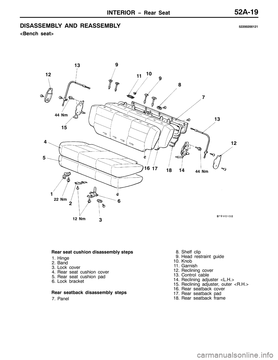 MITSUBISHI PAJERO SPORT 1998 Workshop Manual ,17(5,25 ï5HDU 6HDW85$04<
,6$66(0%/< $1 5($66(0%/<85533533454
?%HQFK VHDW!
6 7
8
9
5 4;
:
771P
43
< 44 <
4546
48
49
4:
4; 4745 46
771P
451P 551P
5HDU VHDW FXVKLRQ GLVDVVHPEO\ VWHSV
41+LQJH
51%DQG
6 MITSUBISHI PAJERO SPORT 1998 Workshop Manual ,17(5,25 ï5HDU 6HDW85$04<
,6$66(0%/< $1 5($66(0%/<85533533454
?%HQFK VHDW!
6 7
8
9
5 4;
:
771P
43
< 44 <
4546
48
49
4:
4; 4745 46
771P
451P 551P
5HDU VHDW FXVKLRQ GLVDVVHPEO\ VWHSV
41+LQJH
51%DQG
6