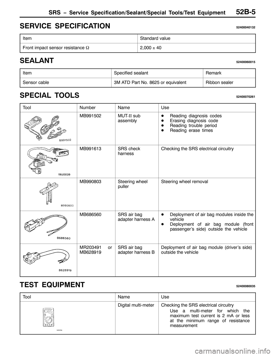 MITSUBISHI PAJERO SPORT 1998 Workshop Manual 656 ï6HUYLFH 6SHFLILFDWLRQ26HDODQW26SHFLDO 7RROV27HVW (TXLSPHQW85%08
6(59,&( 63(&,),&$7,2185733373465
,WHP6WDQGDUG YDOXH
)URQW LPSDFW VHQVRU UHVLVWDQFH:5/333r73
6($/$1785733393348
,WHP6SHFLILHG VHDOD MITSUBISHI PAJERO SPORT 1998 Workshop Manual 656 ï6HUYLFH 6SHFLILFDWLRQ26HDODQW26SHFLDO 7RROV27HVW (TXLSPHQW85%08
6(59,&( 63(&,),&$7,2185733373465
,WHP6WDQGDUG YDOXH
)URQW LPSDFW VHQVRU UHVLVWDQFH:5/333r73
6($/$1785733393348
,WHP6SHFLILHG VHDOD