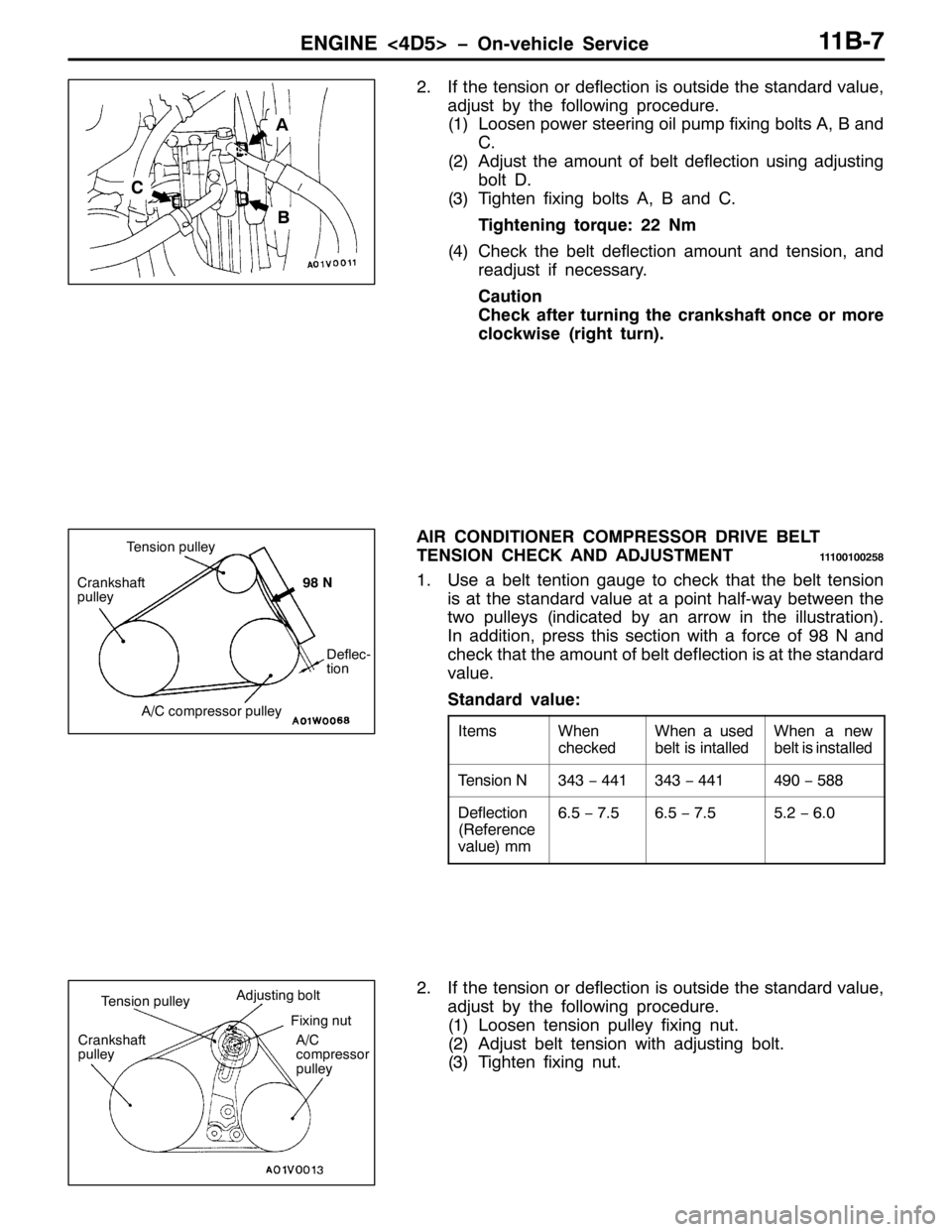 MITSUBISHI PAJERO SPORT 1998 Manual PDF (1*,1(?78!ï2Q0YHKLFOH 6HUYLFH44%0:
51,I WKH WHQVLRQ RU GHIOHFWLRQ LV RXWVLGH WKH VWDQGDUG YDOXH/
DGMXVW E\ WKH IROORZLQJ SURFHGXUH1
+4,/RRVHQ SRZHU VWHHULQJ RLO SXPS IL[LQJ EROWV $/% DQG
&1
+5,$GMXV MITSUBISHI PAJERO SPORT 1998 Manual PDF (1*,1(?78!ï2Q0YHKLFOH 6HUYLFH44%0:
51,I WKH WHQVLRQ RU GHIOHFWLRQ LV RXWVLGH WKH VWDQGDUG YDOXH/
DGMXVW E\ WKH IROORZLQJ SURFHGXUH1
+4,/RRVHQ SRZHU VWHHULQJ RLO SXPS IL[LQJ EROWV $/% DQG
&1
+5,$GMXV