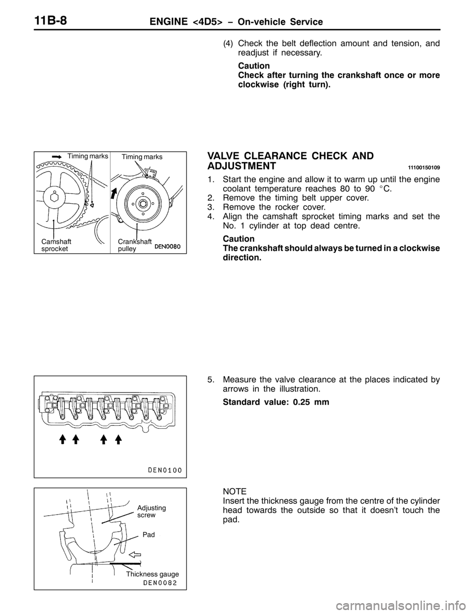 MITSUBISHI PAJERO SPORT 1998 Manual PDF (1*,1(?78!ï2Q0YHKLFOH 6HUYLFH44%0;
+7,&KHFN WKH EHOW GHIOHFWLRQ DPRXQW DQG WHQVLRQ/DQG
UHDGMXVW LI QHFHVVDU\1
&DXWLRQ
&KHFN DIWHU WXUQLQJ WKH FUDQNVKDIW RQFH RU PRUH
FORFNZLVH+ULJKW WXUQ,1
9$/9( &/( MITSUBISHI PAJERO SPORT 1998 Manual PDF (1*,1(?78!ï2Q0YHKLFOH 6HUYLFH44%0;
+7,&KHFN WKH EHOW GHIOHFWLRQ DPRXQW DQG WHQVLRQ/DQG
UHDGMXVW LI QHFHVVDU\1
&DXWLRQ
&KHFN DIWHU WXUQLQJ WKH FUDQNVKDIW RQFH RU PRUH
FORFNZLVH+ULJKW WXUQ,1
9$/9( &/(