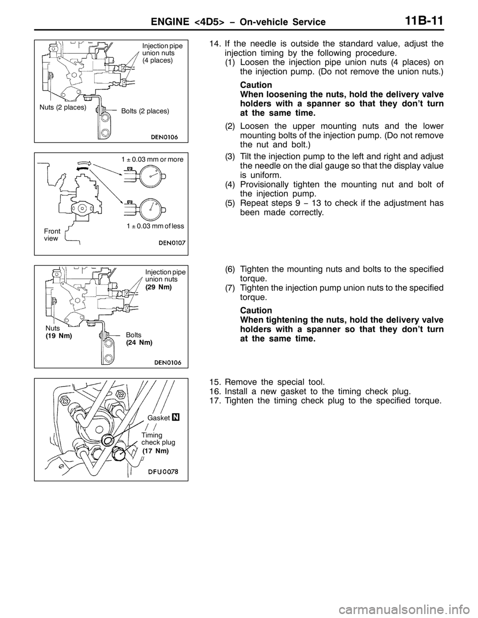 MITSUBISHI PAJERO SPORT 1998 Manual Online (1*,1(?78!ï2Q0YHKLFOH 6HUYLFH44%044
471,I WKH QHHGOH LV RXWVLGH WKH VWDQGDUG YDOXH/DGMXVW WKH
LQMHFWLRQ WLPLQJ E\ WKH IROORZLQJ SURFHGXUH1
+4,/RRVHQ WKH LQMHFWLRQ SLSH XQLRQ QXWV+7SODFHV,RQ
WKH LQMH MITSUBISHI PAJERO SPORT 1998 Manual Online (1*,1(?78!ï2Q0YHKLFOH 6HUYLFH44%044
471,I WKH QHHGOH LV RXWVLGH WKH VWDQGDUG YDOXH/DGMXVW WKH
LQMHFWLRQ WLPLQJ E\ WKH IROORZLQJ SURFHGXUH1
+4,/RRVHQ WKH LQMHFWLRQ SLSH XQLRQ QXWV+7SODFHV,RQ
WKH LQMH