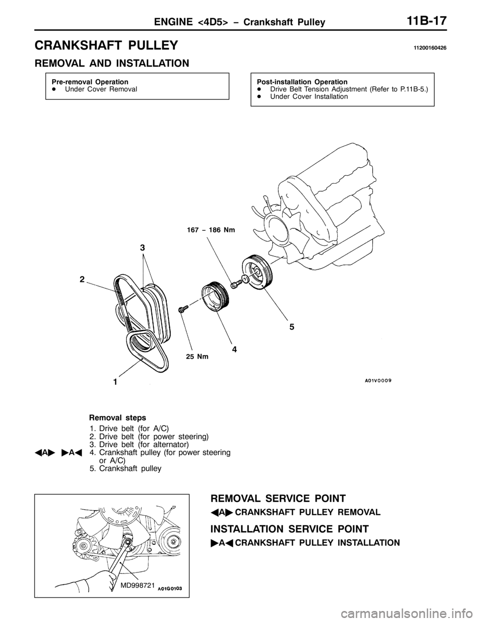 MITSUBISHI PAJERO SPORT 1998 Manual Online (1*,1(?78!ï&UDQNVKDIW 3XOOH\44%04:
&5$1.6+$)7 38//(<44533493759
5(029$/ $1 ,167$//$7,21
3UH0UHPRYDO 2SHUDWLRQ
-8QGHU &RYHU 5HPRYDO3RVW0LQVWDOODWLRQ 2SHUDWLRQ
-ULYH %HOW 7HQVLRQ $GMXVWPHQW+5HIHU WR MITSUBISHI PAJERO SPORT 1998 Manual Online (1*,1(?78!ï&UDQNVKDIW 3XOOH\44%04:
&5$1.6+$)7 38//(<44533493759
5(029$/ $1 ,167$//$7,21
3UH0UHPRYDO 2SHUDWLRQ
-8QGHU &RYHU 5HPRYDO3RVW0LQVWDOODWLRQ 2SHUDWLRQ
-ULYH %HOW 7HQVLRQ $GMXVWPHQW+5HIHU WR