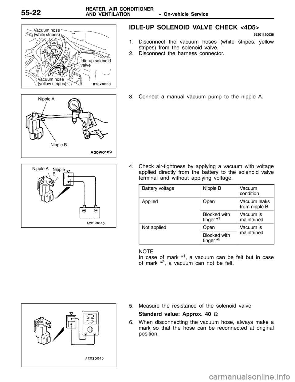 MITSUBISHI PAJERO SPORT 1998 Workshop Manual ï2Q0YHKLFOH 6HUYLFH +($7(5/$,5 &21,7,21(5
$1 9(17,/$7,2188055
,/(083 62/(12, 9$/9( &+(&.?78!
8853445336;
41LVFRQQHFW WKH YDFXXP KRVHV+ZKLWH VWULSHV/\HOORZ
VWULSHV,IURP WKH VROHQRLG YDOYH1
51LV MITSUBISHI PAJERO SPORT 1998 Workshop Manual ï2Q0YHKLFOH 6HUYLFH +($7(5/$,5 &21,7,21(5
$1 9(17,/$7,2188055
,/(083 62/(12, 9$/9( &+(&.?78!
8853445336;
41LVFRQQHFW WKH YDFXXP KRVHV+ZKLWH VWULSHV/\HOORZ
VWULSHV,IURP WKH VROHQRLG YDOYH1
51LV