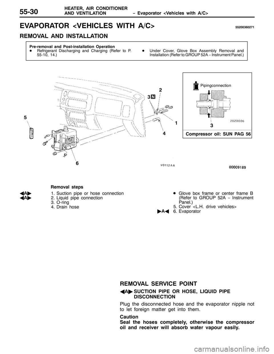 MITSUBISHI PAJERO SPORT 1998 Workshop Manual ï (YDSRUDWRU?9HKLFOHV ZLWK $2&! +($7(5/$,5 &21,7,21(5
$1 9(17,/$7,2188063
(9$325$725?9(+,&/(6 :,7+ $2&!885336935:4
5(029$/ $1 ,167$//$7,21
3UH0UHPRYDO DQG 3RVW0LQVWDOODWLRQ 2SHUDWLRQ
-5HIULJHUDQW MITSUBISHI PAJERO SPORT 1998 Workshop Manual ï (YDSRUDWRU?9HKLFOHV ZLWK $2&! +($7(5/$,5 &21,7,21(5
$1 9(17,/$7,2188063
(9$325$725?9(+,&/(6 :,7+ $2&!885336935:4
5(029$/ $1 ,167$//$7,21
3UH0UHPRYDO DQG 3RVW0LQVWDOODWLRQ 2SHUDWLRQ
-5HIULJHUDQW