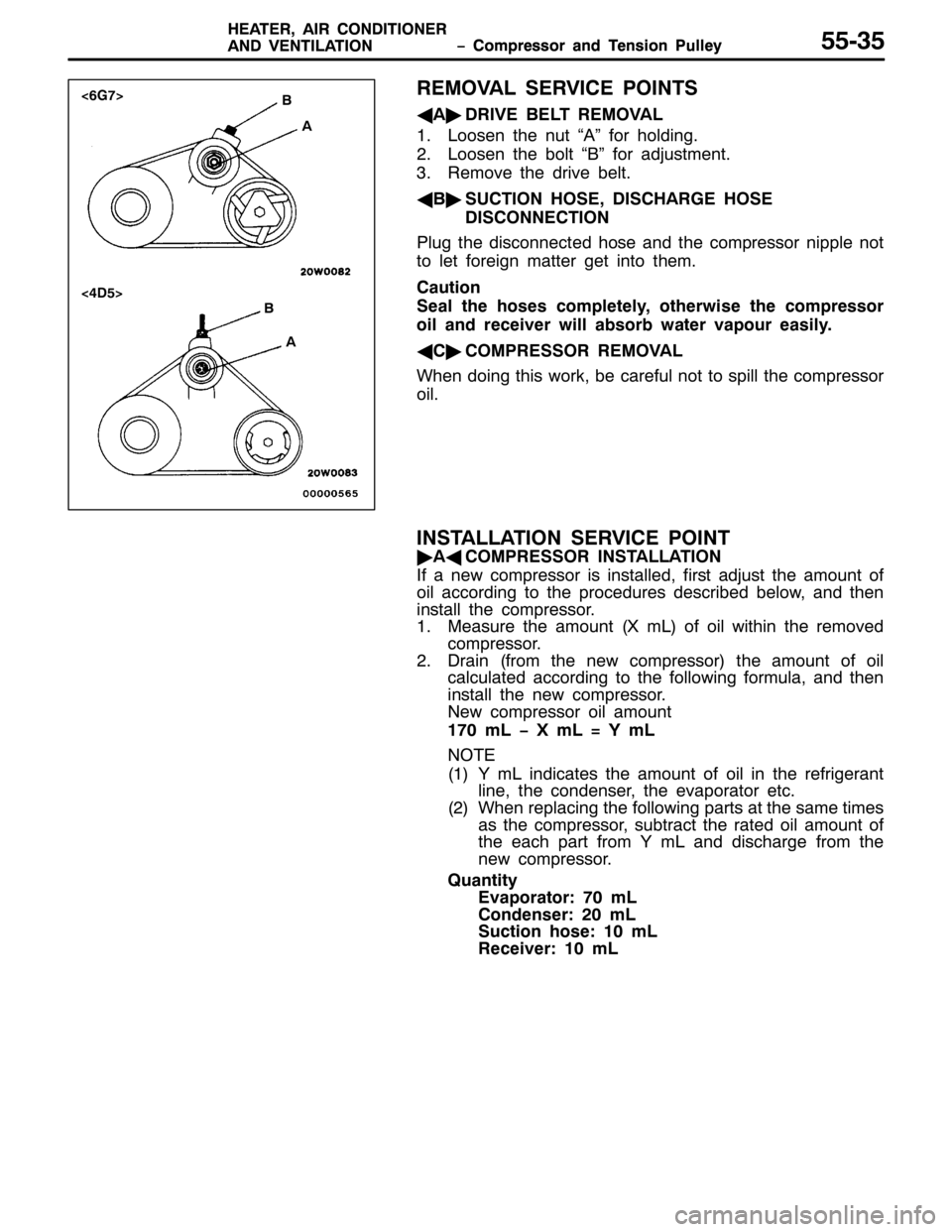 MITSUBISHI PAJERO SPORT 1998 Workshop Manual ï &RPSUHVVRU DQG 7HQVLRQ 3XOOH\ +($7(5/$,5 &21,7,21(5
$1 9(17,/$7,21ï &RPSUHVVRU DQG 7HQVLRQ 3XOOH\ +($7(5/$,5 &21,7,21(5
$1 9(17,/$7,2188068
5(029$/ 6(59,&( 32,176
*$
ò5,9( %(/7 5(029$/
41/RR MITSUBISHI PAJERO SPORT 1998 Workshop Manual ï &RPSUHVVRU DQG 7HQVLRQ 3XOOH\ +($7(5/$,5 &21,7,21(5
$1 9(17,/$7,21ï &RPSUHVVRU DQG 7HQVLRQ 3XOOH\ +($7(5/$,5 &21,7,21(5
$1 9(17,/$7,2188068
5(029$/ 6(59,&( 32,176
*$
ò5,9( %(/7 5(029$/
41/RR