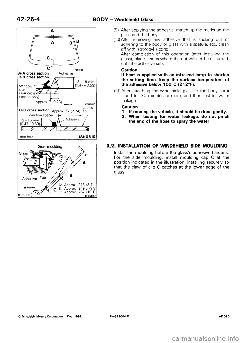 MITSUBISHI SIGMA 1991  Workshop Manual 