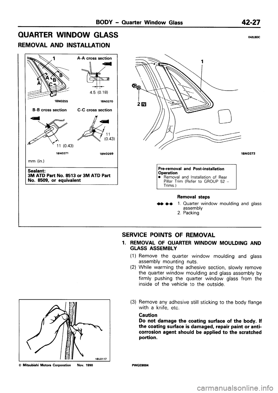 MITSUBISHI SIGMA 1991  Workshop Manual 