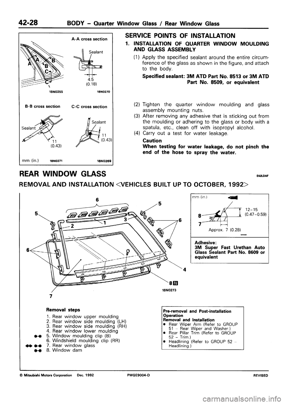 MITSUBISHI SIGMA 1991  Workshop Manual 