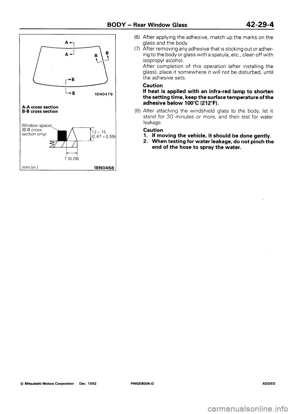MITSUBISHI SIGMA 1991  Workshop Manual 