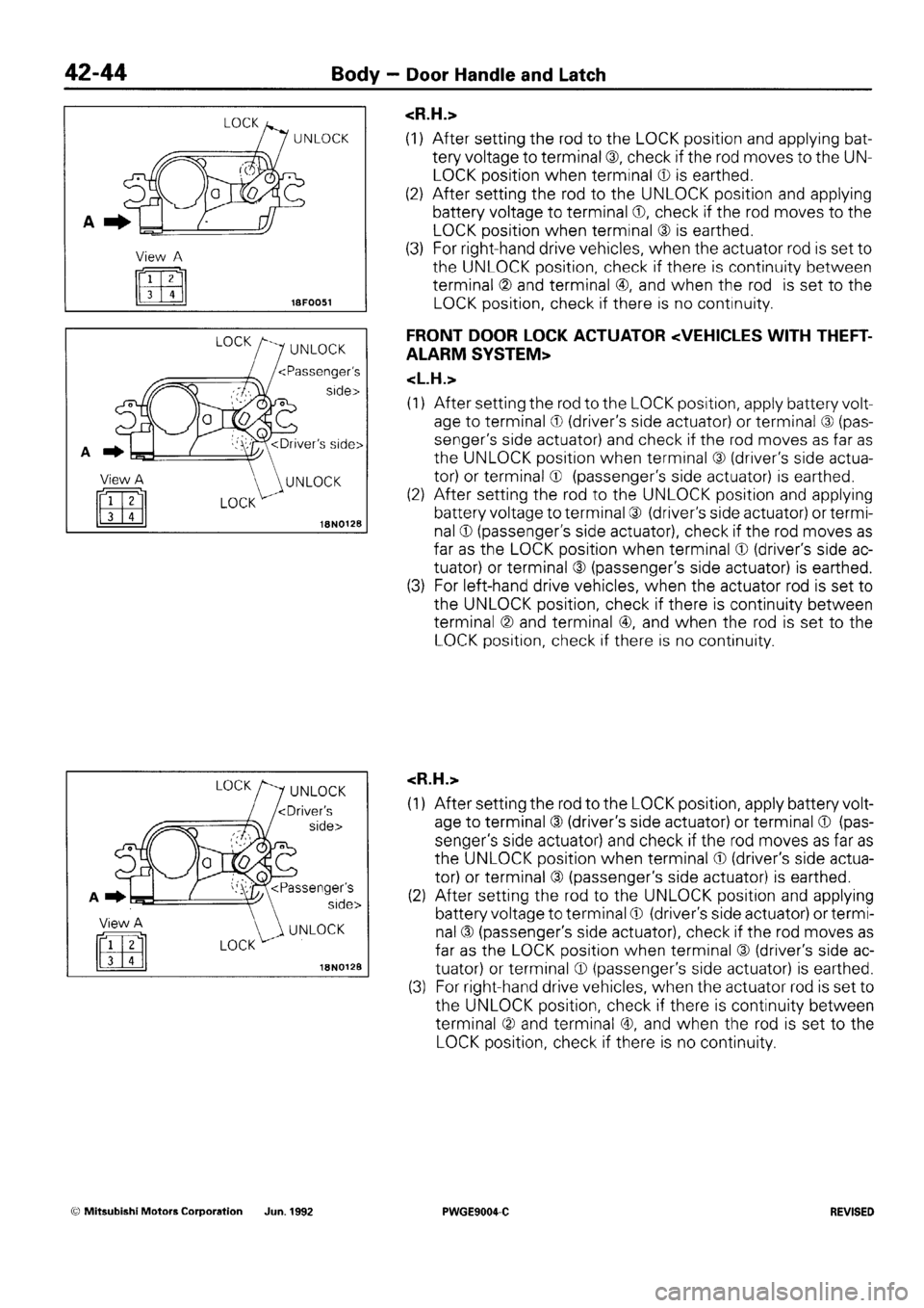MITSUBISHI SIGMA 1991  Workshop Manual 