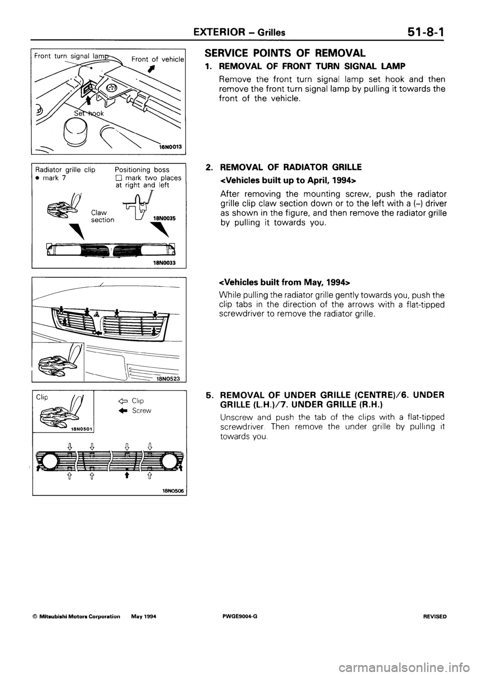 MITSUBISHI SIGMA 1991  Workshop Manual 