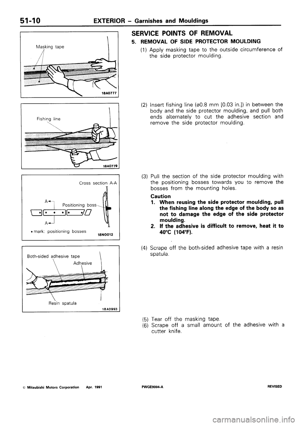 MITSUBISHI SIGMA 1991  Workshop Manual 