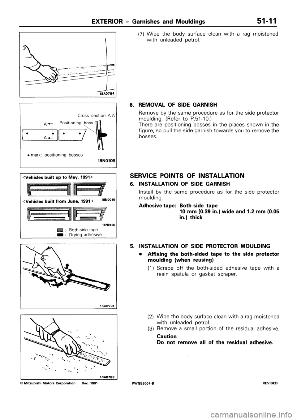MITSUBISHI SIGMA 1991  Workshop Manual 