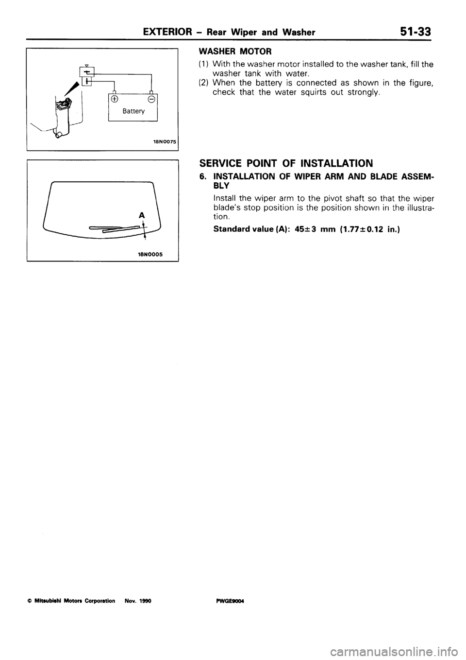 MITSUBISHI SIGMA 1991  Workshop Manual 