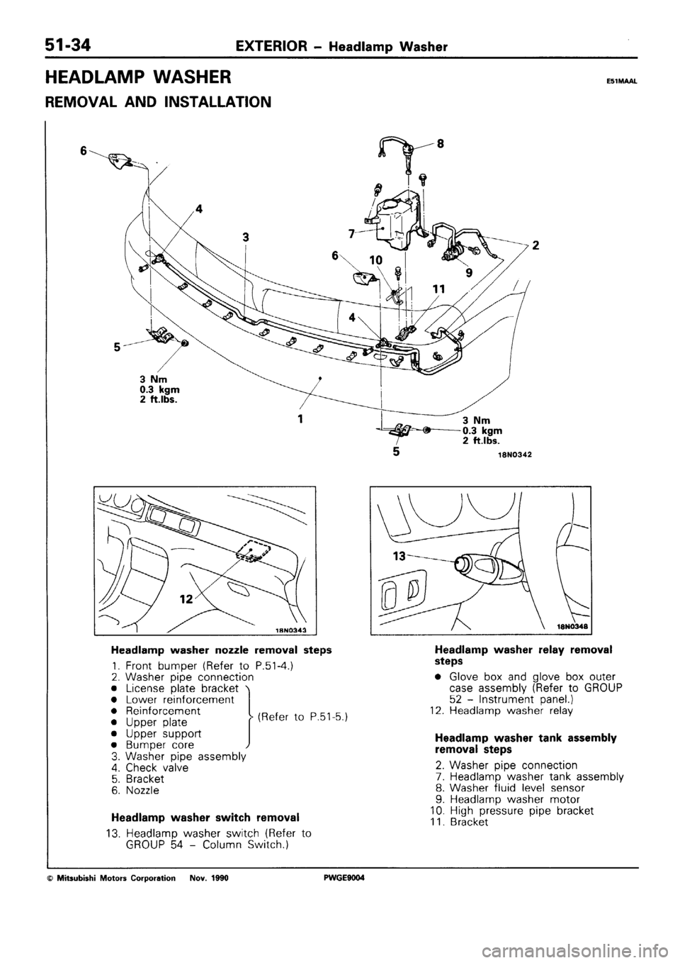 MITSUBISHI SIGMA 1991  Workshop Manual 