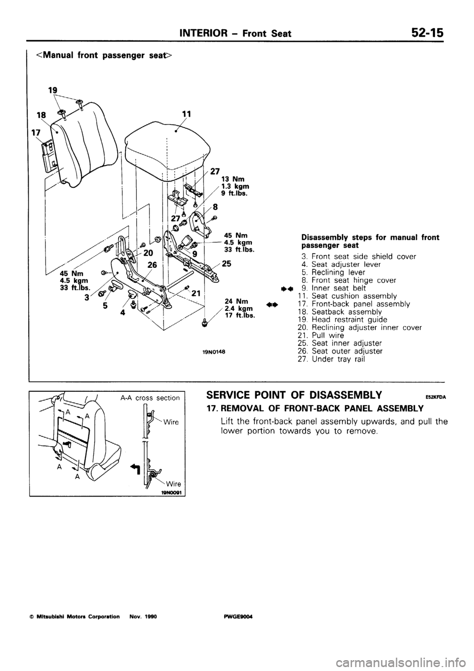 MITSUBISHI SIGMA 1991  Workshop Manual 
