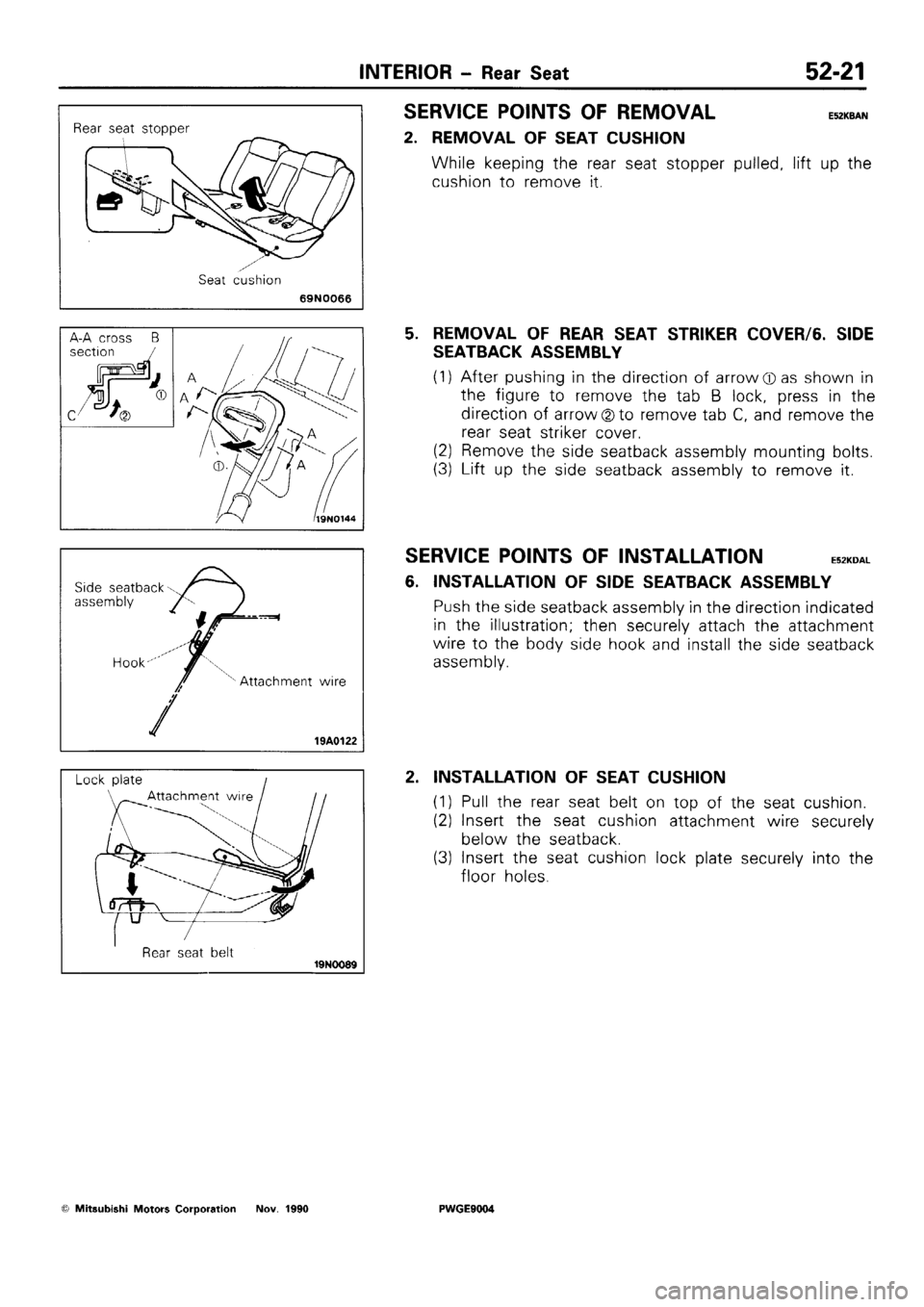 MITSUBISHI SIGMA 1991  Workshop Manual 