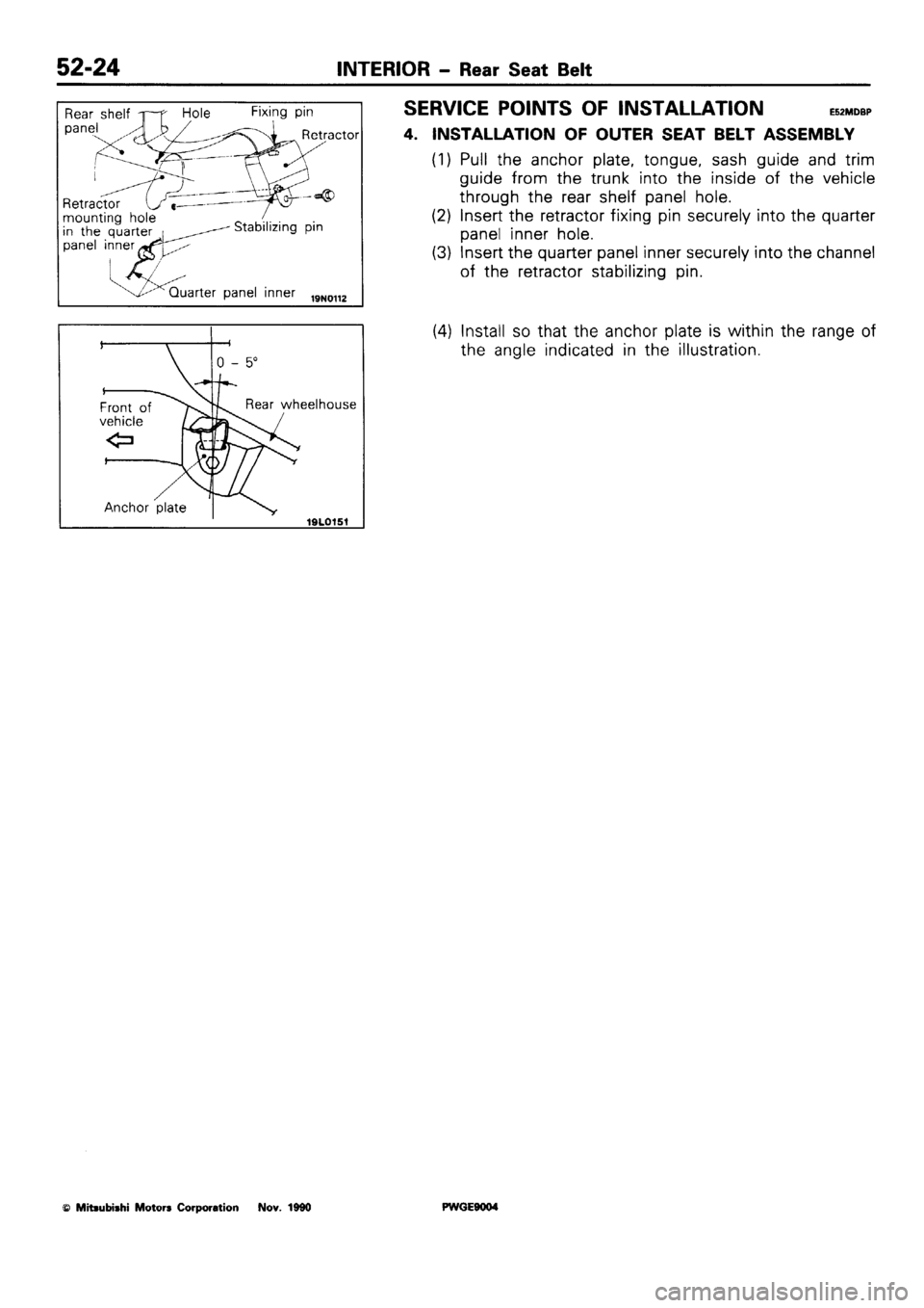MITSUBISHI SIGMA 1991  Workshop Manual 