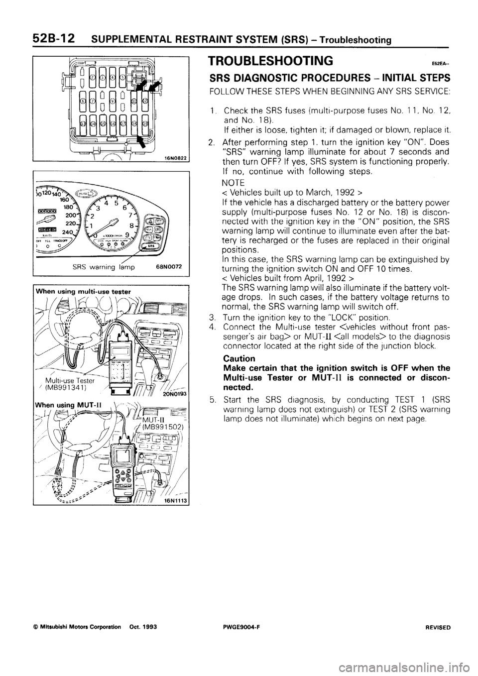 MITSUBISHI SIGMA 1991  Workshop Manual 