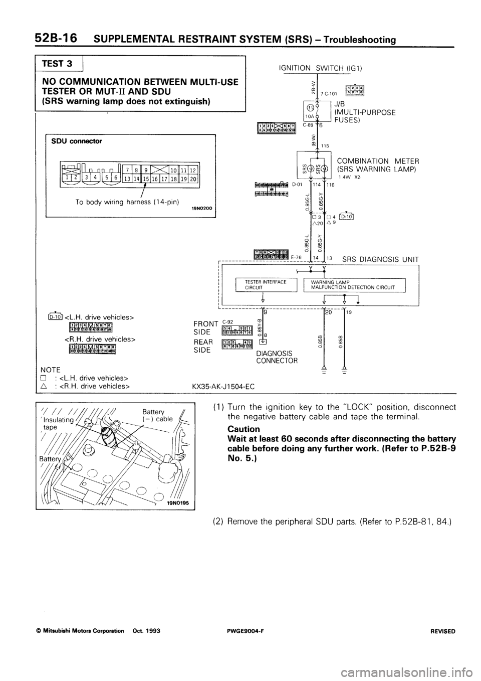 MITSUBISHI SIGMA 1991  Workshop Manual 