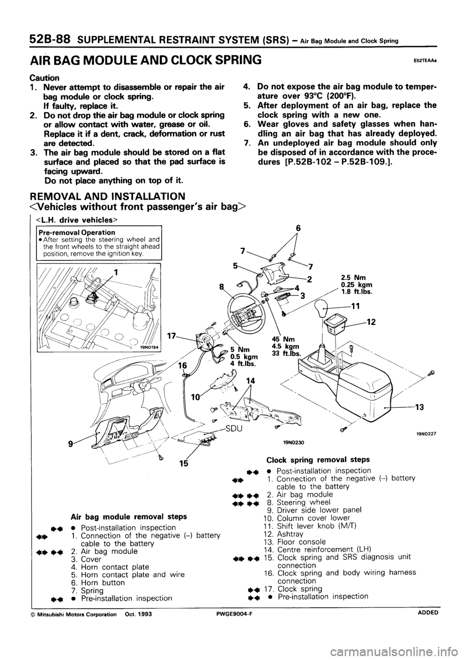 MITSUBISHI SIGMA 1991  Workshop Manual 