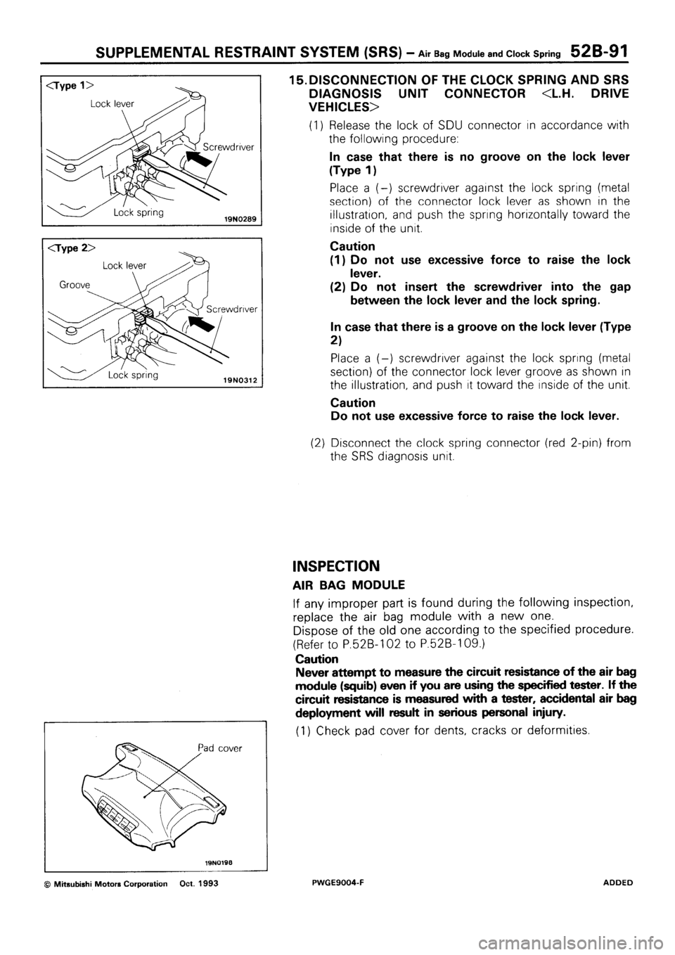 MITSUBISHI SIGMA 1991  Workshop Manual 
