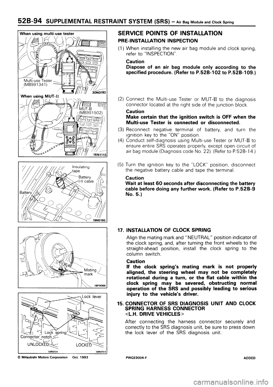 MITSUBISHI SIGMA 1991  Workshop Manual 