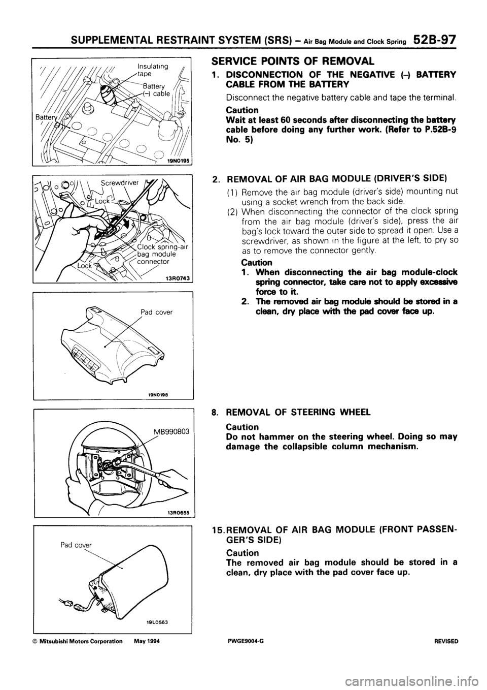 MITSUBISHI SIGMA 1991 Workshop Manual MITSUBISHI SIGMA 1991 Workshop Manual