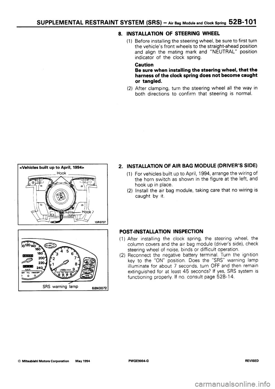 MITSUBISHI SIGMA 1991 Workshop Manual MITSUBISHI SIGMA 1991 Workshop Manual