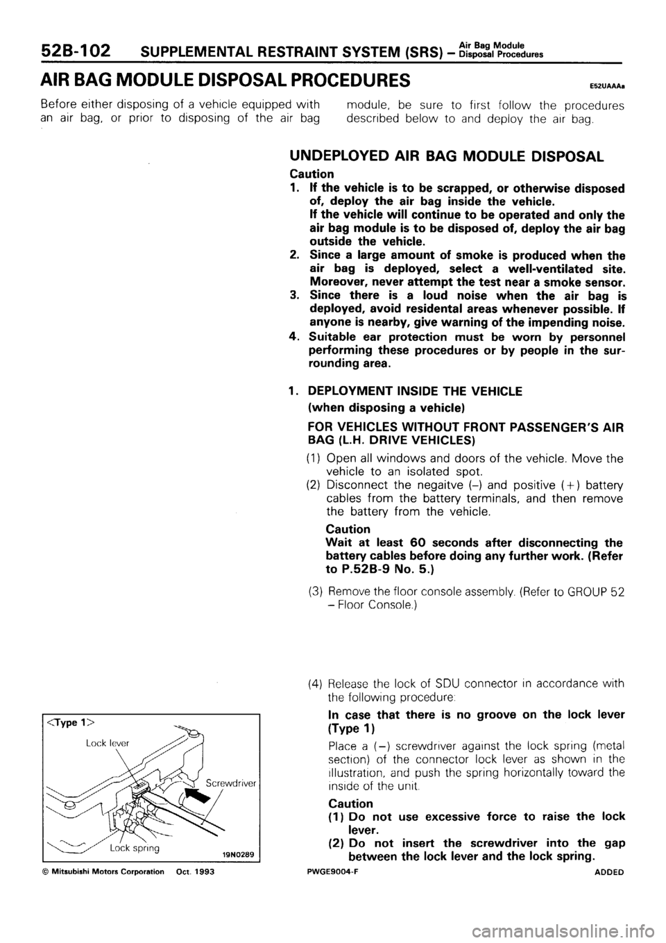 MITSUBISHI SIGMA 1991 Workshop Manual MITSUBISHI SIGMA 1991 Workshop Manual