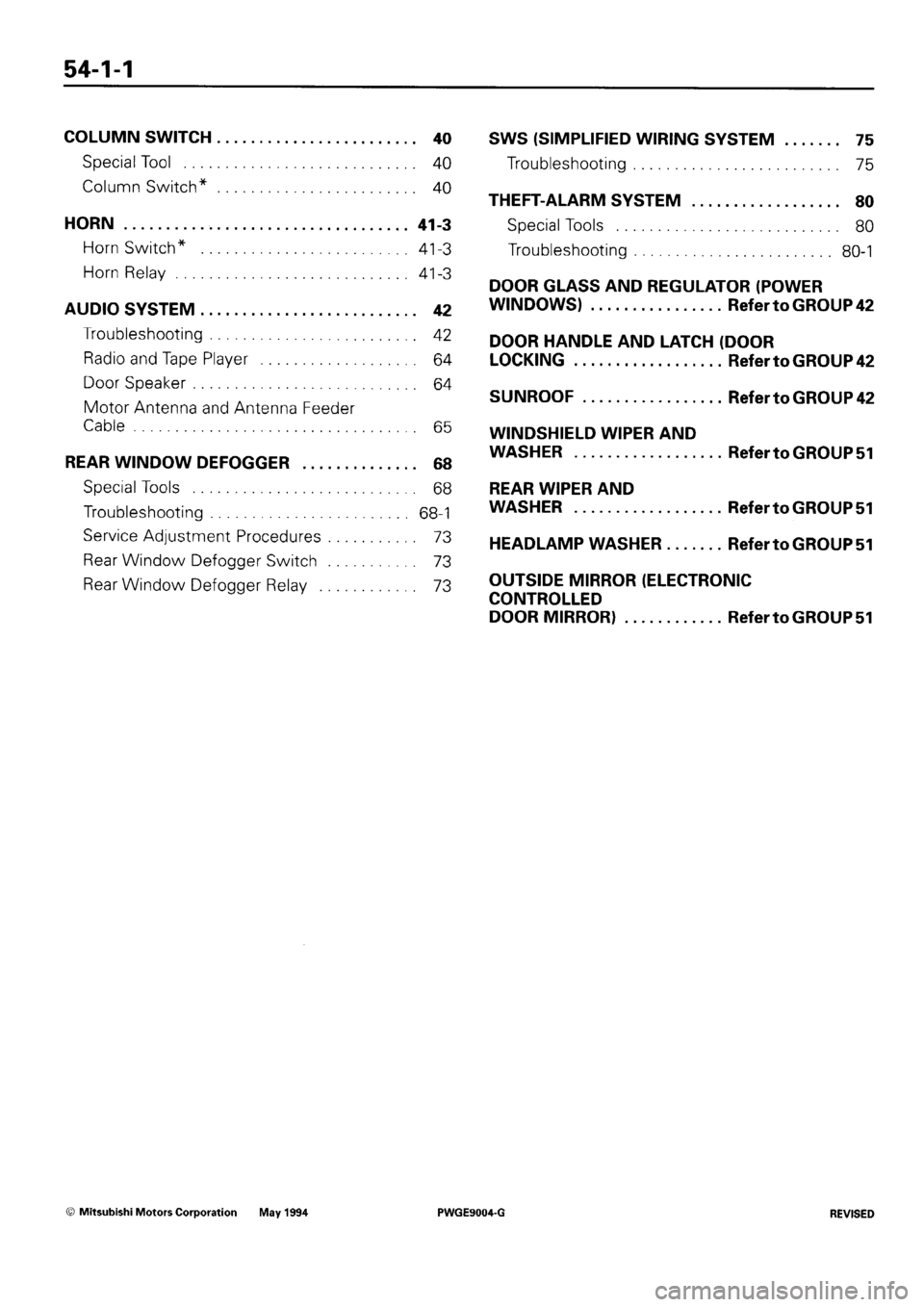 MITSUBISHI SIGMA 1991 Workshop Manual MITSUBISHI SIGMA 1991 Workshop Manual