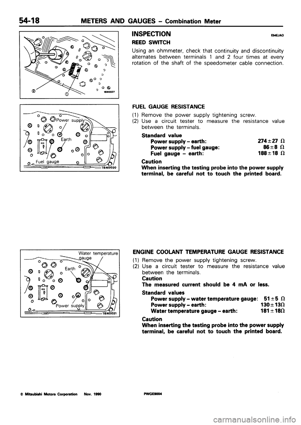MITSUBISHI SIGMA 1991  Workshop Manual 