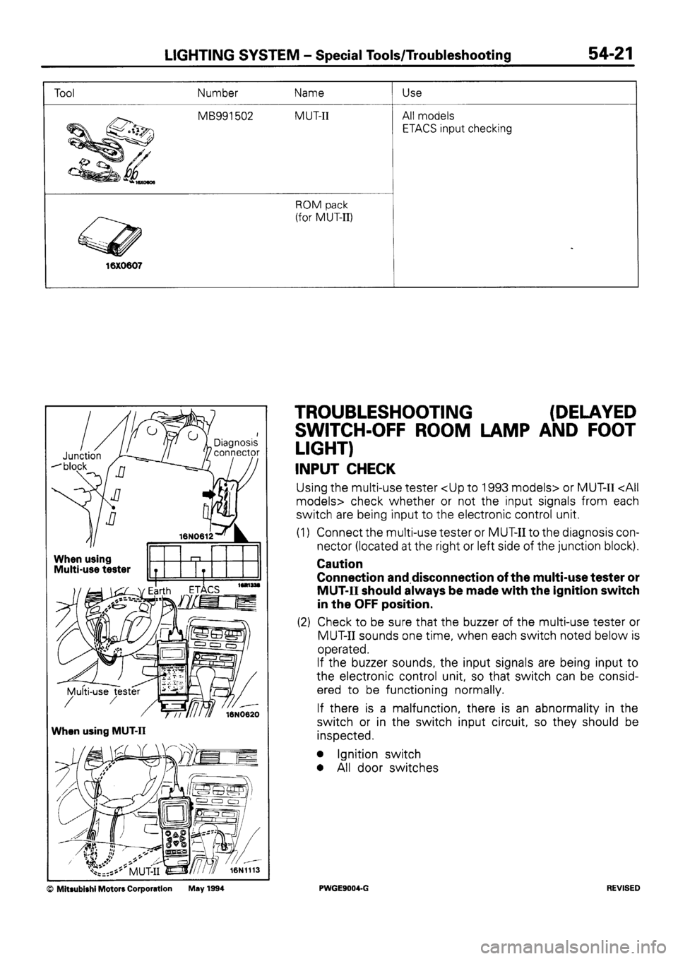 MITSUBISHI SIGMA 1991 Workshop Manual MITSUBISHI SIGMA 1991 Workshop Manual